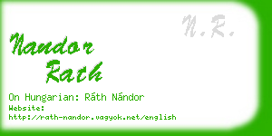 nandor rath business card
